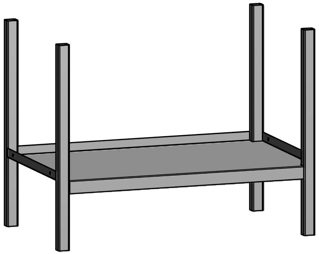 Bild von JURA-MODUL - Mittelteil - Universalmodul mit einem Fachboden (VPE=1 Stück)